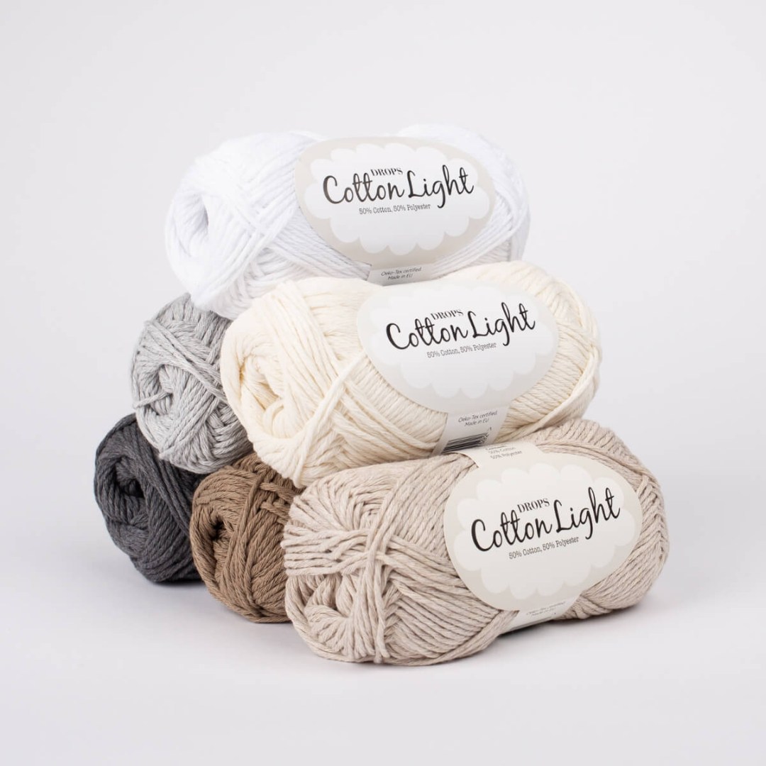 Το DROPS Cotton Light είναι ένα υπέροχο μαλακό νήμα από 50% βαμβάκι και 50% πολυεστέρα micro. 
