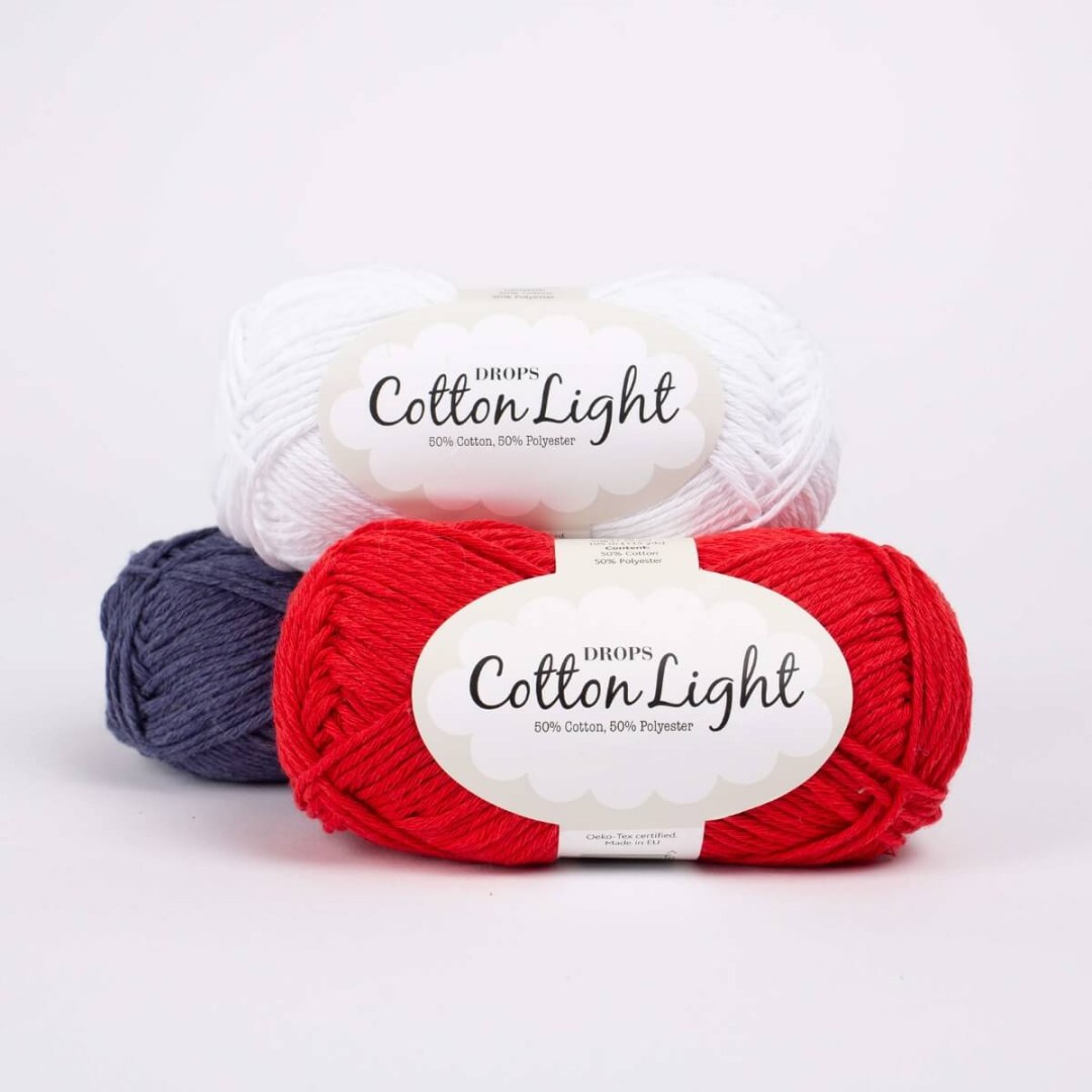 Το DROPS Cotton Light είναι ένα υπέροχο μαλακό νήμα από 50% βαμβάκι και 50% πολυεστέρα micro. 