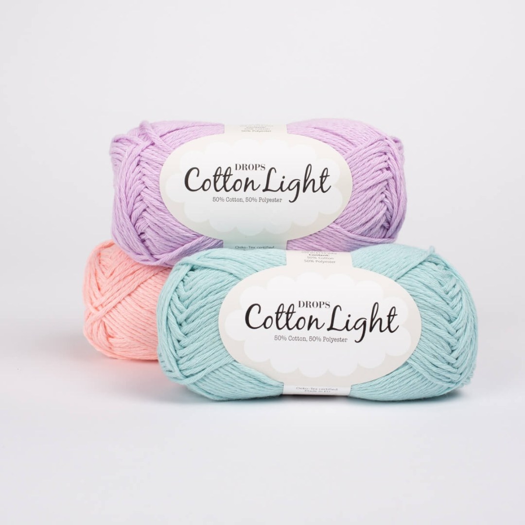 Το DROPS Cotton Light είναι ένα υπέροχο μαλακό νήμα από 50% βαμβάκι και 50% πολυεστέρα micro. 