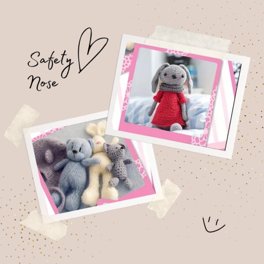 Μυτούλες ασφαλείας για amigurumi σε διάφορα χρώματα και μεγέθη. Εύκολα στην τοποθέτηση με πλαστικό κούμπωμα. Ιδανικά για χειροποίητες δημιουργίες με ασφάλεια.