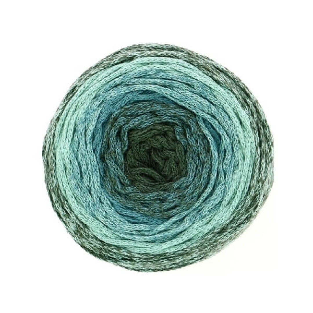 Νήμα από ανακυκλωμένο βαμβάκι με υπέροχες διαβαθμίσεις χρωμάτων – ιδανικό για πλεκτά, μακραμέ και υφαντά.